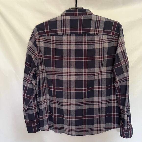 UNTUCKIT McIntyre Flannel Mens Shirt 2XL Gray Blue Plaid Outdoor Western 43032 - Picture 6 of 14